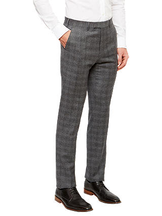 Ted Baker Pidginj Wool Check Tailored Suit Trousers, Grey