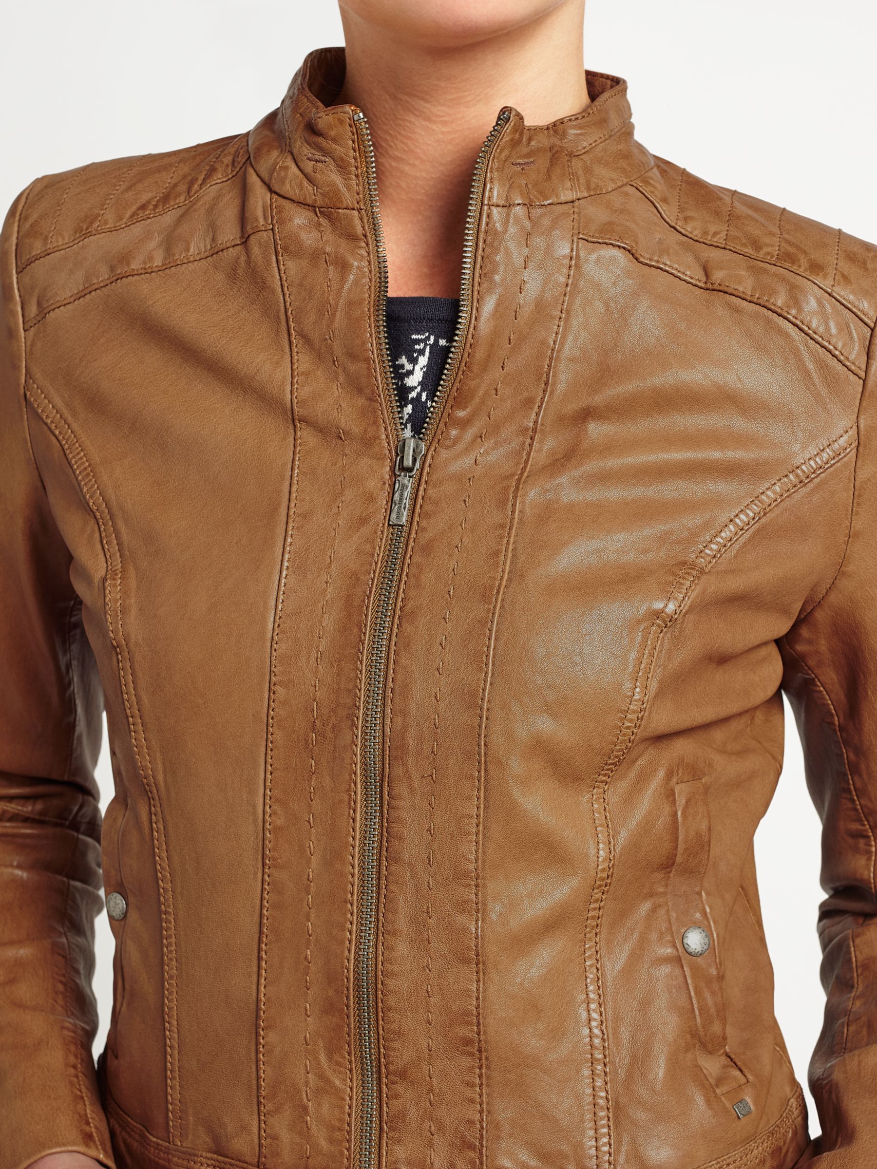 hugo boss janabelle leather jacket