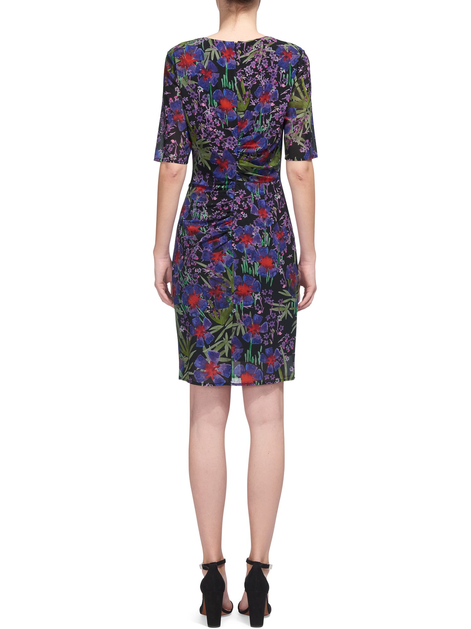 Buy Whistles Maria Floris Print Bodycon Dress, Purple/Multi | John Lewis