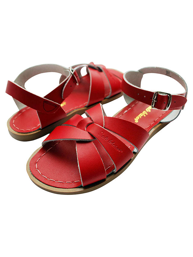 Salt-Water Children's Original Leather Sandals, Red, 1