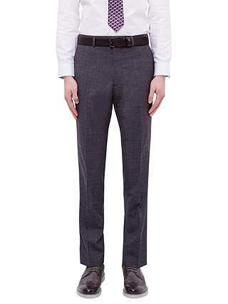 Ted Baker Cincht Wool Tailored Suit Trousers, Grey