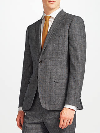 Kin Parnell Wool Check Slim Fit Suit Jacket, Charcoal
