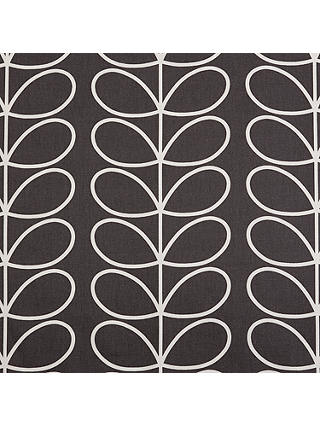 Orla Kiely Linear Stem Pair Lined Eyelet Curtains, Charcoal, W229 x Drop 229cm
