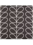 Orla Kiely Linear Stem Pair Lined Eyelet Curtains, Charcoal