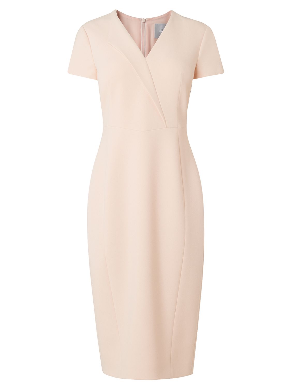 L.K. Bennett Eline Collar Detail Dress, Cream at John Lewis & Partners