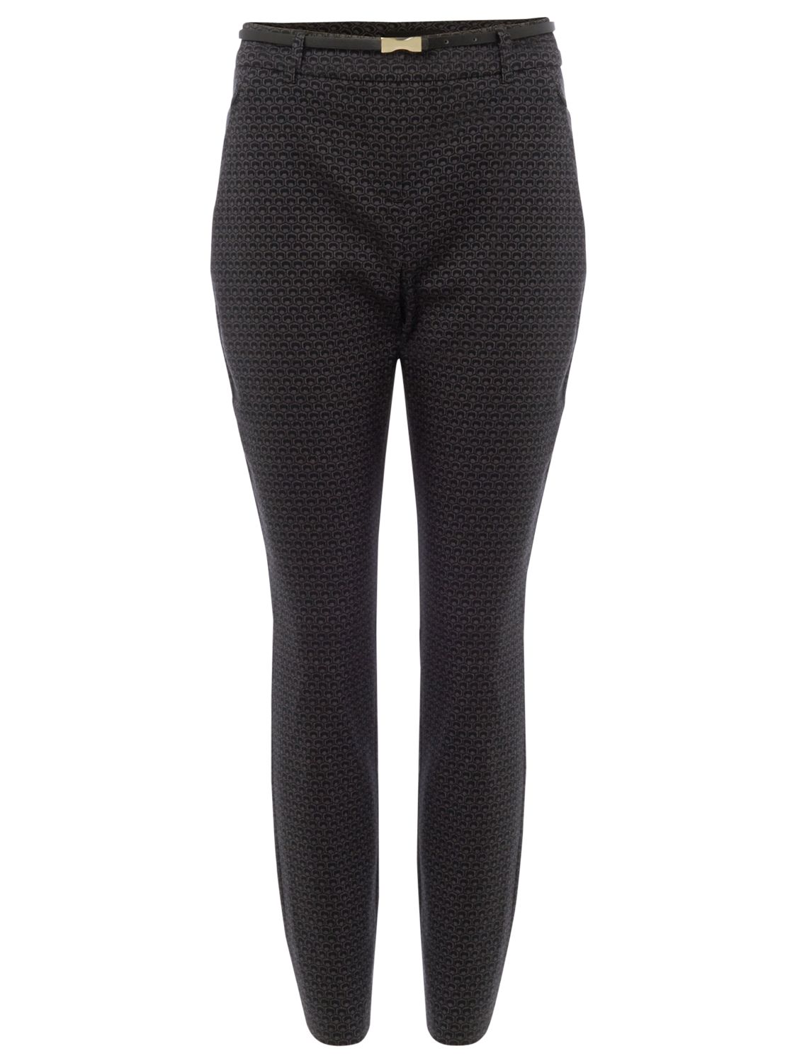 Phase Eight Alice Jacquard Trousers, Black/Grey