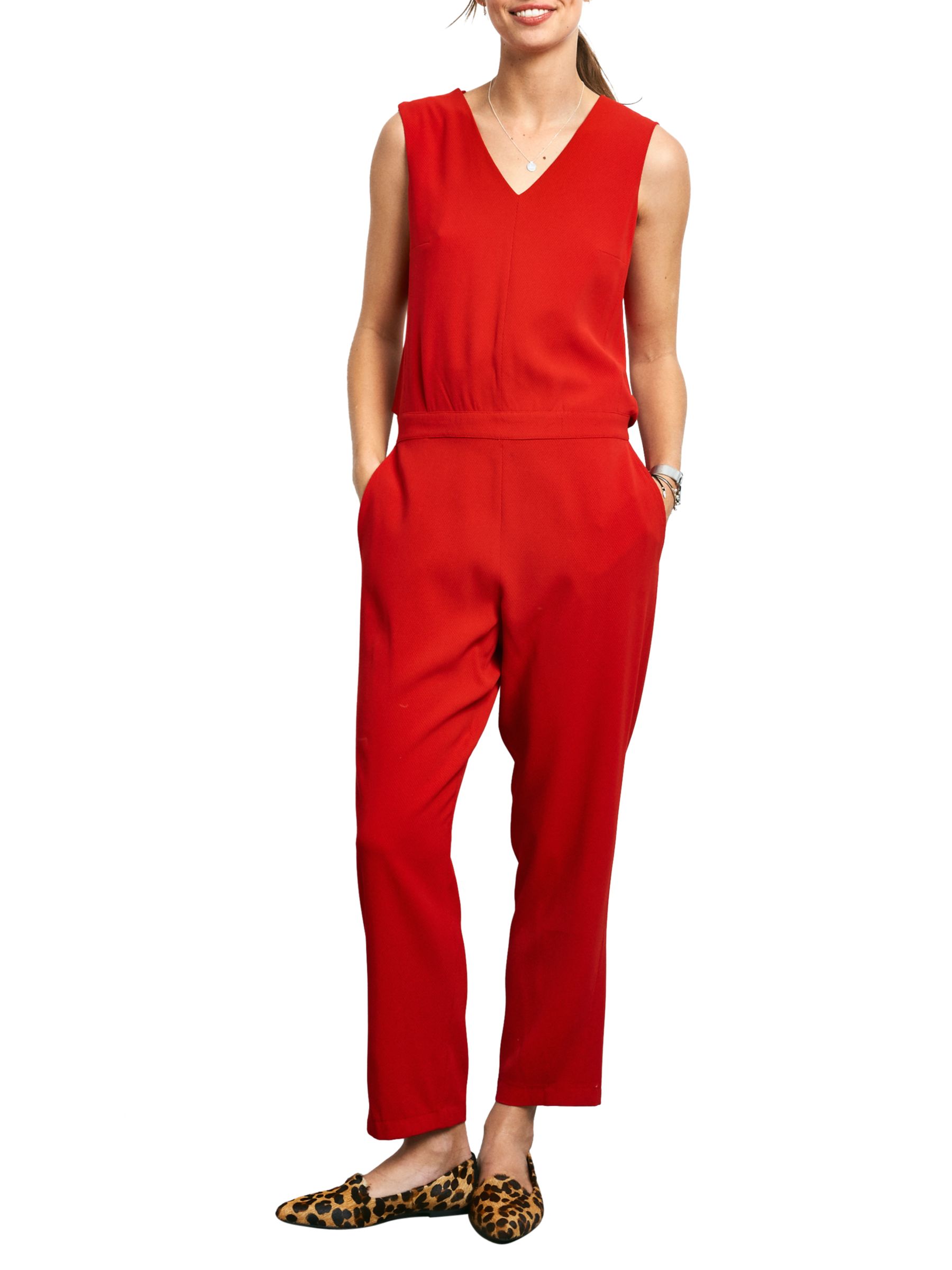 red jumpsuit open back