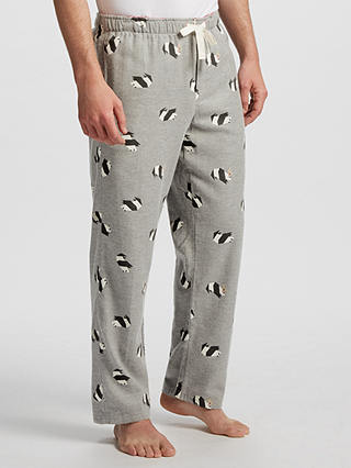 John Lewis Panda Brushed Lounge Pants, Grey