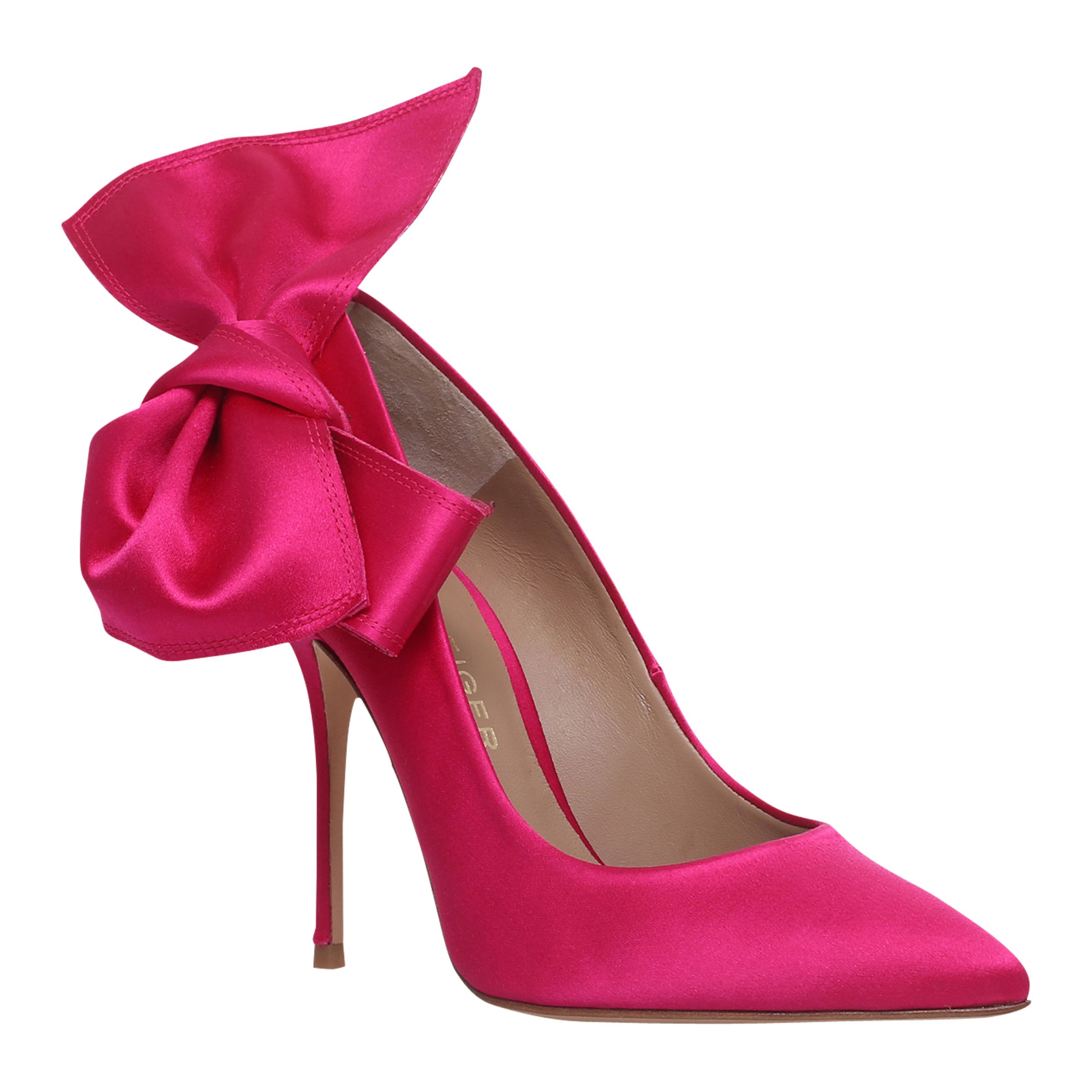 hot pink satin shoes