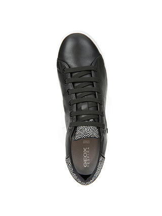 Geox Women's Jaysen Leather Lace Up Trainers, Black