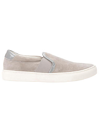 Geox Trysure Leather Slip On Trainers, Light Grey