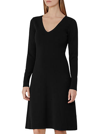 Reiss Emelia Knitted Fit and Flare Dress