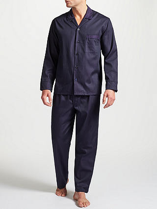 John Lewis & Partners Premium Satin Stripe Pyjamas, Purple