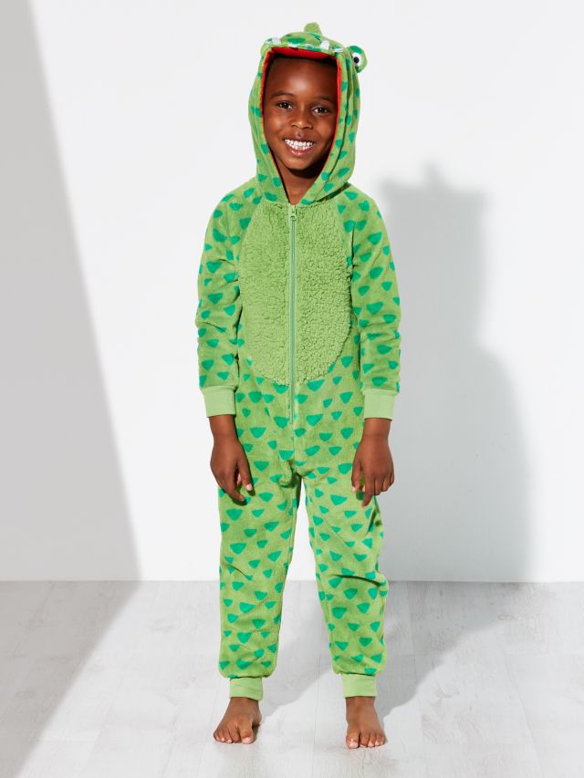 John Lewis Children s Crocodile Onesie Green