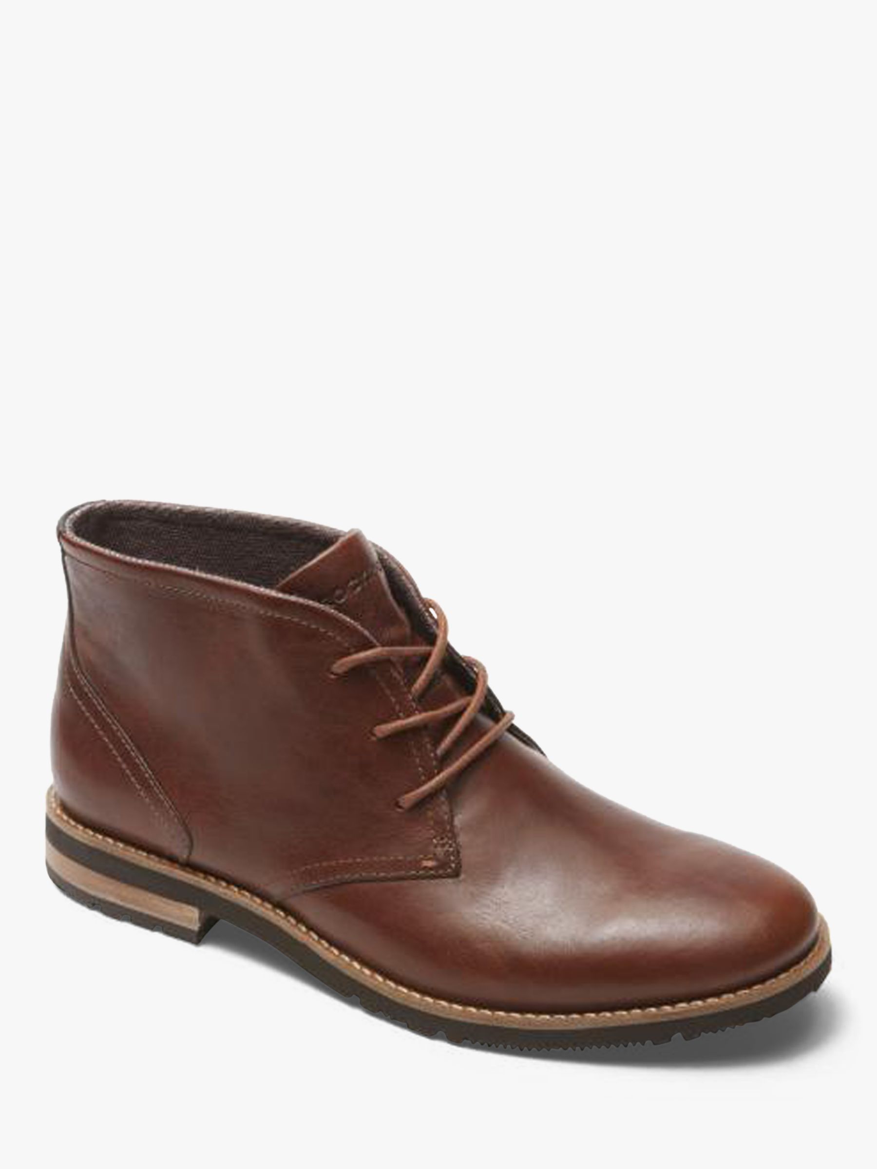 rockport leather chukka boots tan