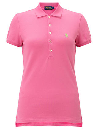 Polo Ralph Lauren Julie Skinny Fit Stretch Polo Shirt, Baja Pink