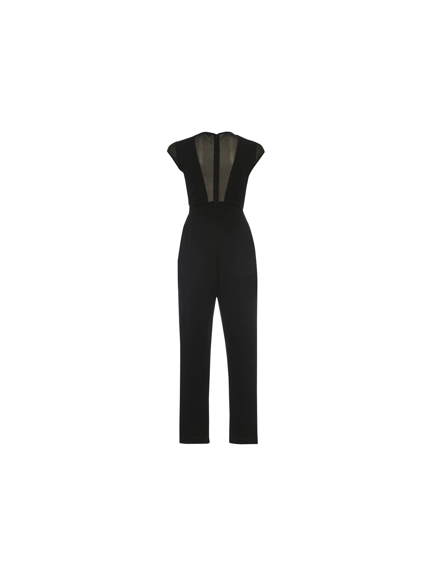 French Connection Marie Sleeveless Chiffon Jumpsuit, Black at John ...