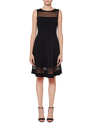 French Connection Tobey Crepe Dress, Black