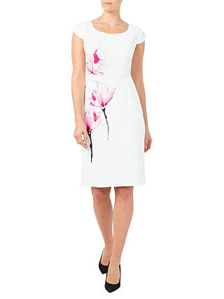 Jacques Vert Blossom Shift Dress, Pink/Multi