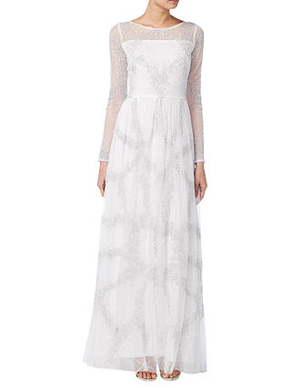 Raishma Full Sleeve Embellished Bridal Gown, Ivory