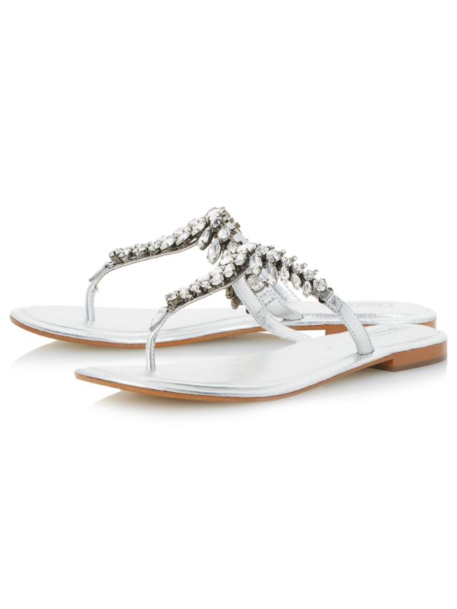 Jewelled toe store post sandals