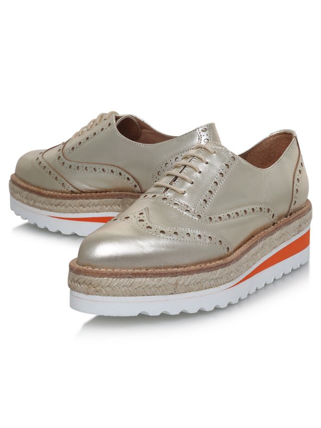 Metallic hot sale platform brogues