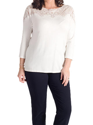 Chesca Embroidered Yoke Jumper, Ivory