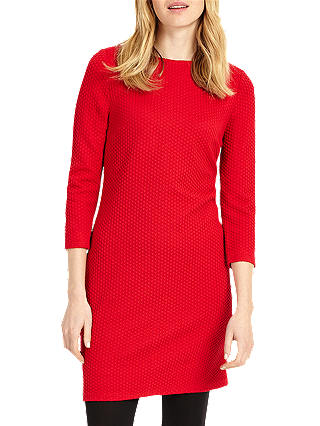 Phase Eight Tilly Textured Tunic Dress, Red