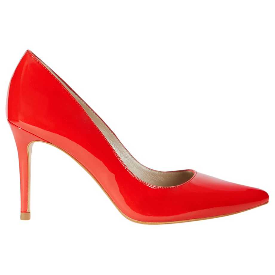 Karen Millen The Essentials Pointed Toe Court Shoes, Red, 6