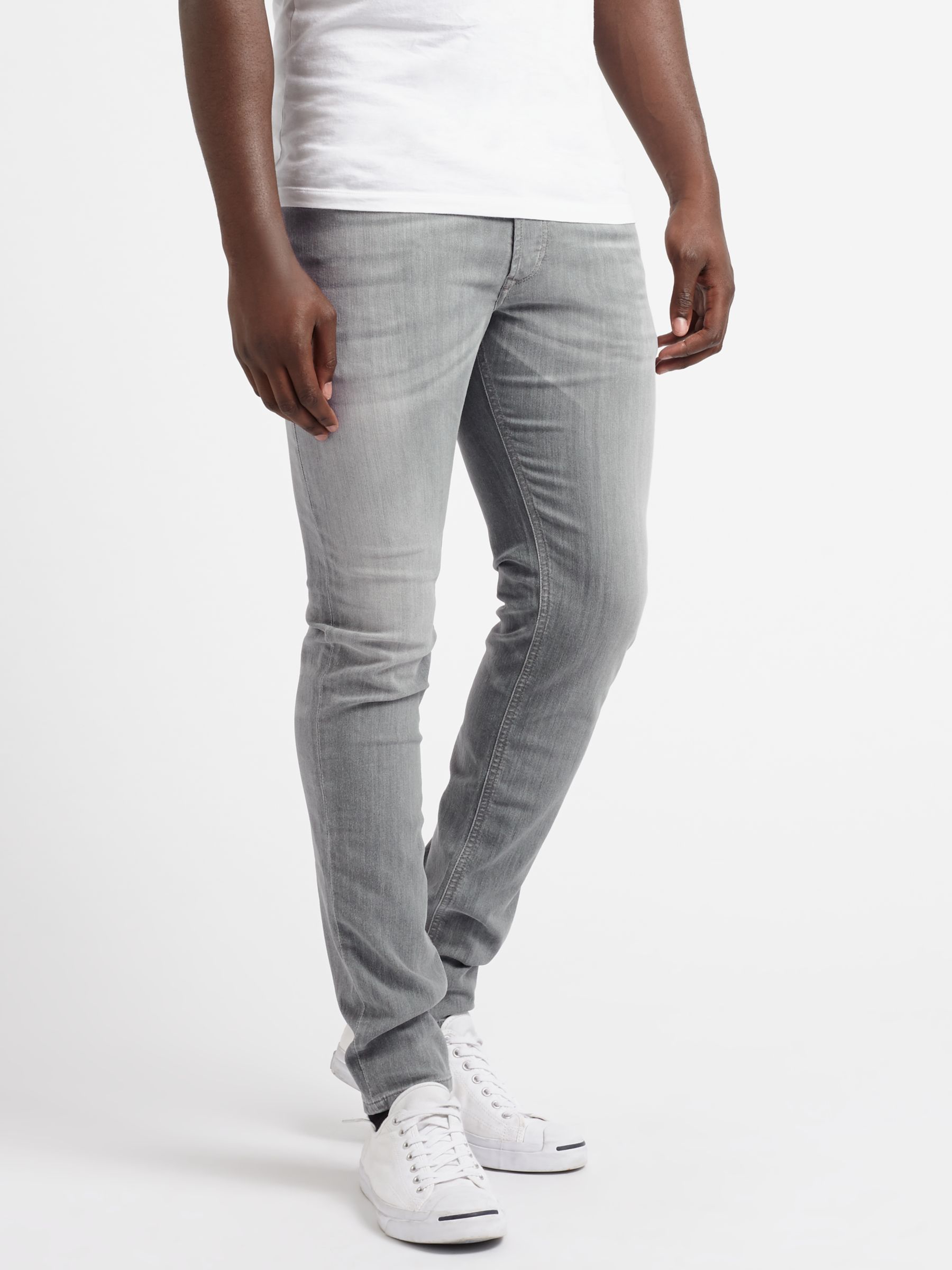 pale grey skinny jeans