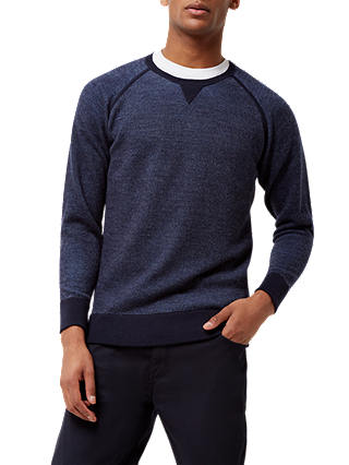 Jaeger Loopback Wool Sweatshirt, Navy