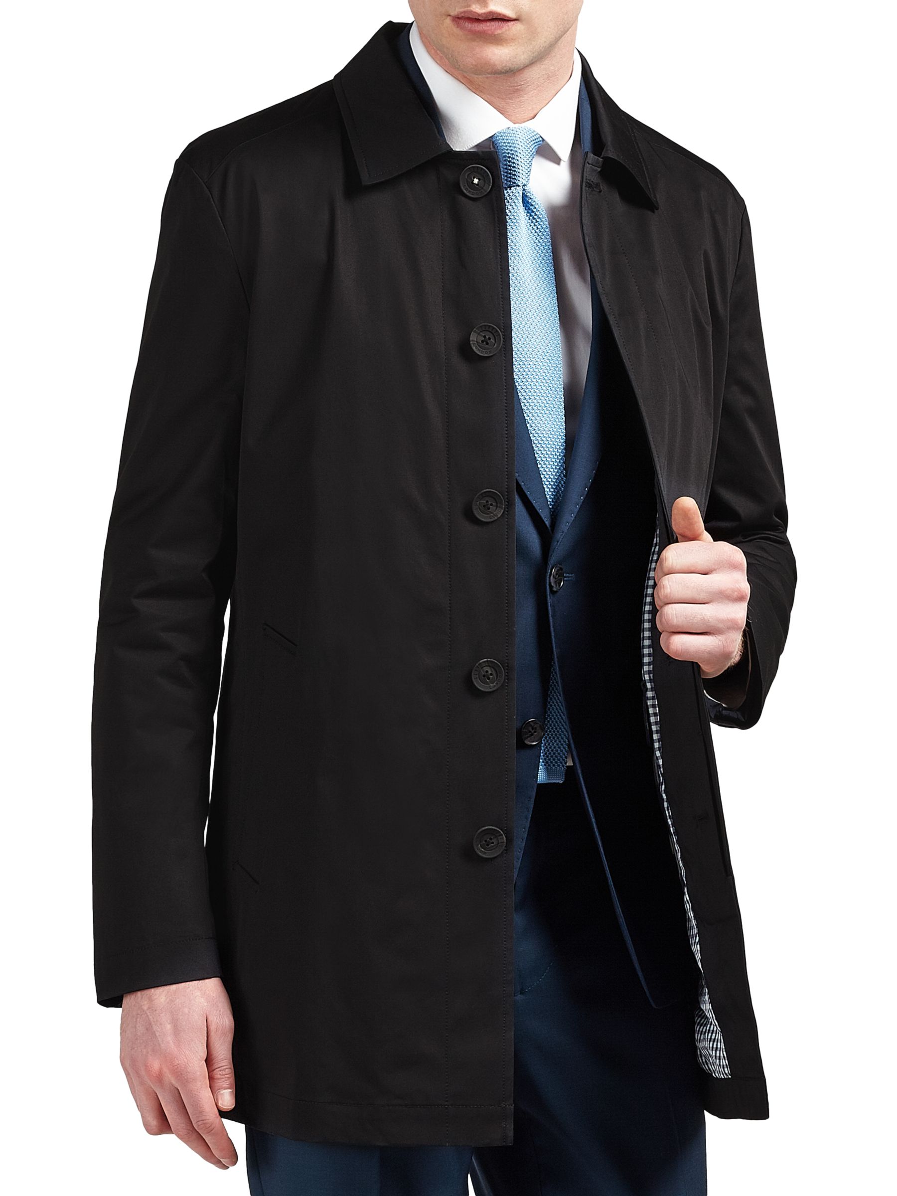 Guards London Water Resistant Tailored Shortie Raincoat, Black, 42R