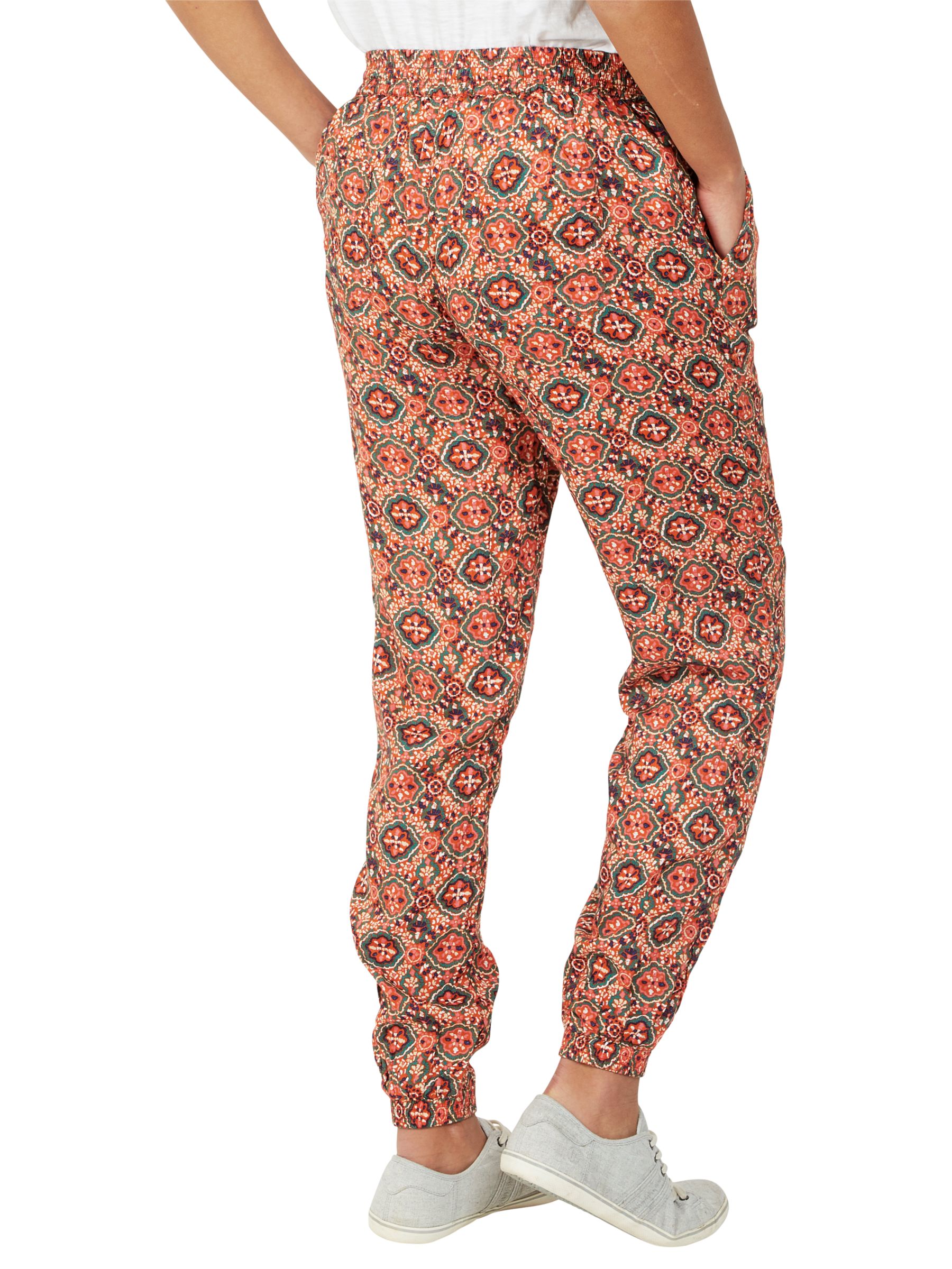 Fat Face Jewel Geo Printed Trousers, Ginger