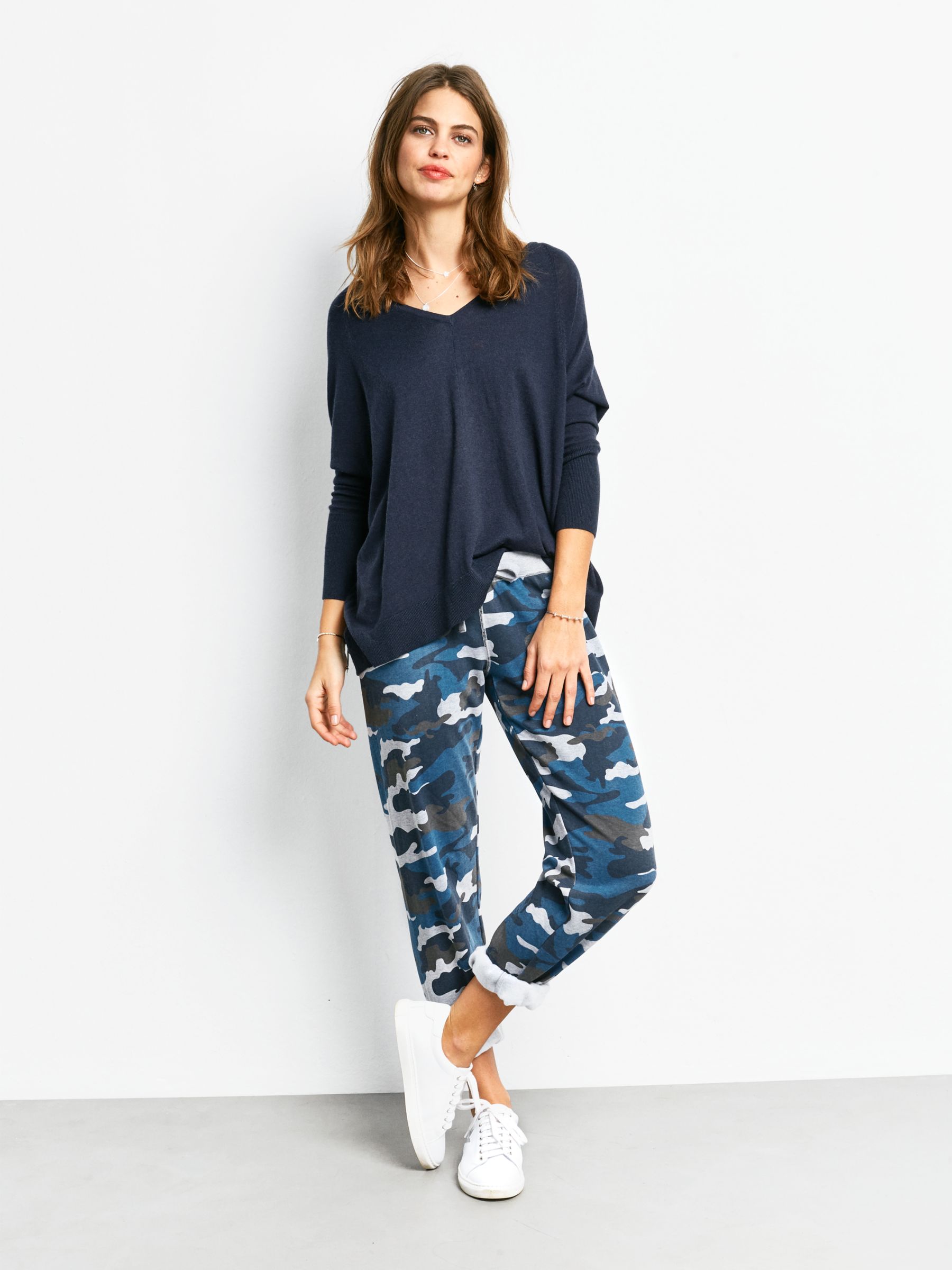 blue camo joggers womens