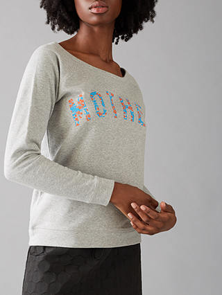 Selfish Mother Mother Scoop Neck Sweatshirt, Grey/Neon & Pale Blue Floral
