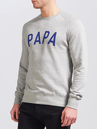Selfish Mother Papa Sweatshirt, Grey/Navy