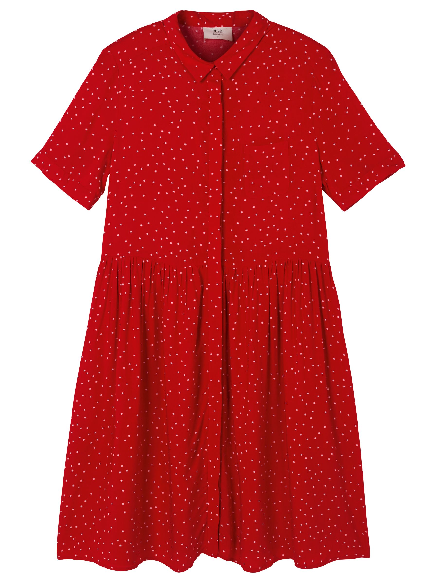 red star print dress