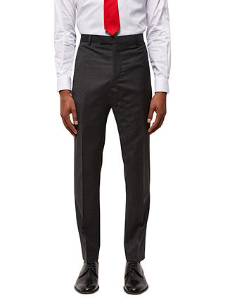 Jaeger Wool Puppytooth Slim Fit Suit Trousers, Charcoal