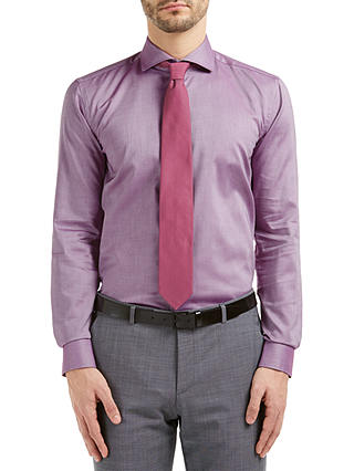 HUGO by Hugo Boss C-Jason Textured Cotton Slim Fit Shirt, Medium Purple