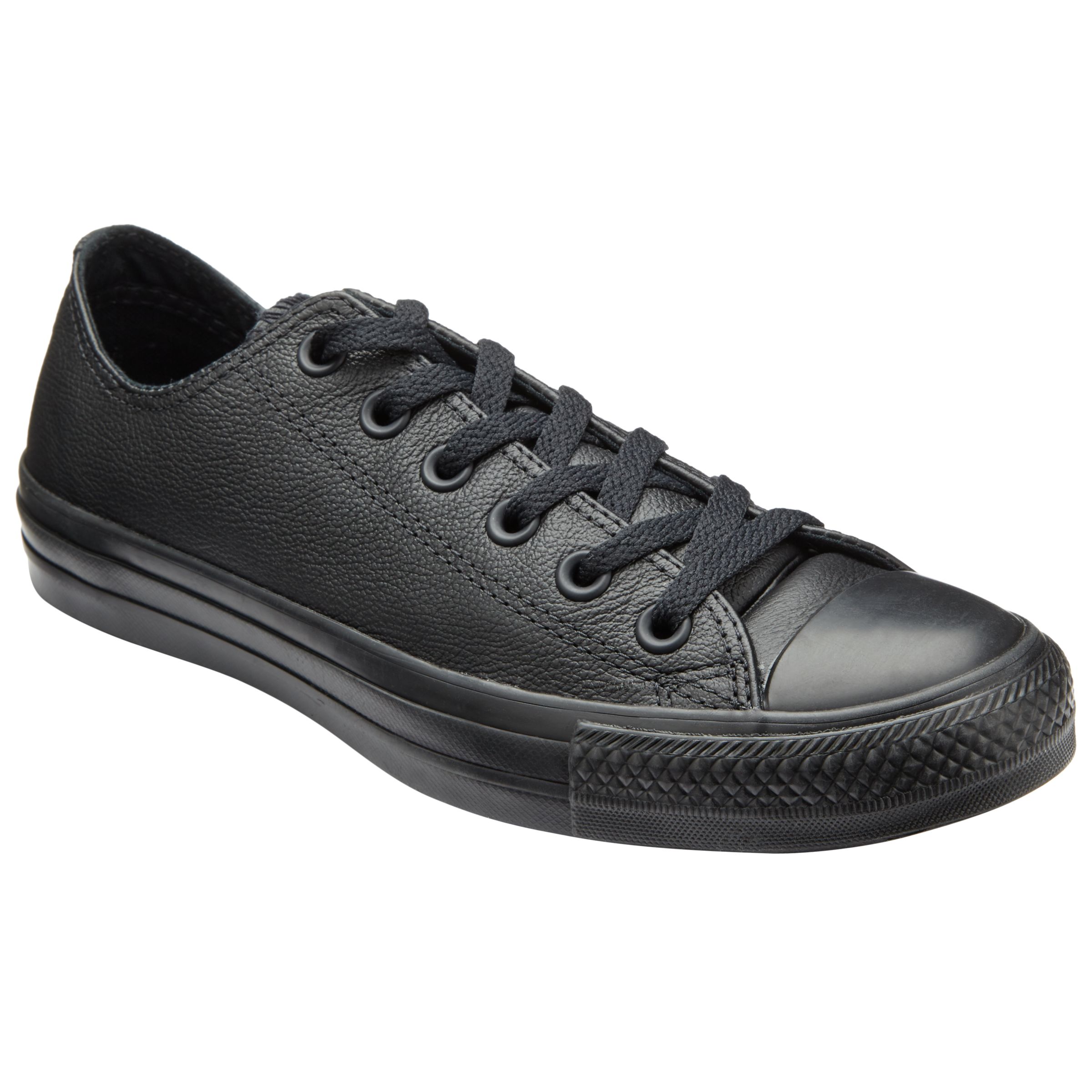 converse chuck taylor ox trainers in triple black leather