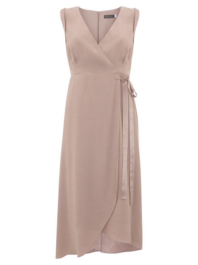 Mint Velvet Wrap Asymmetric Hem Dress, Blossom at John Lewis & Partners