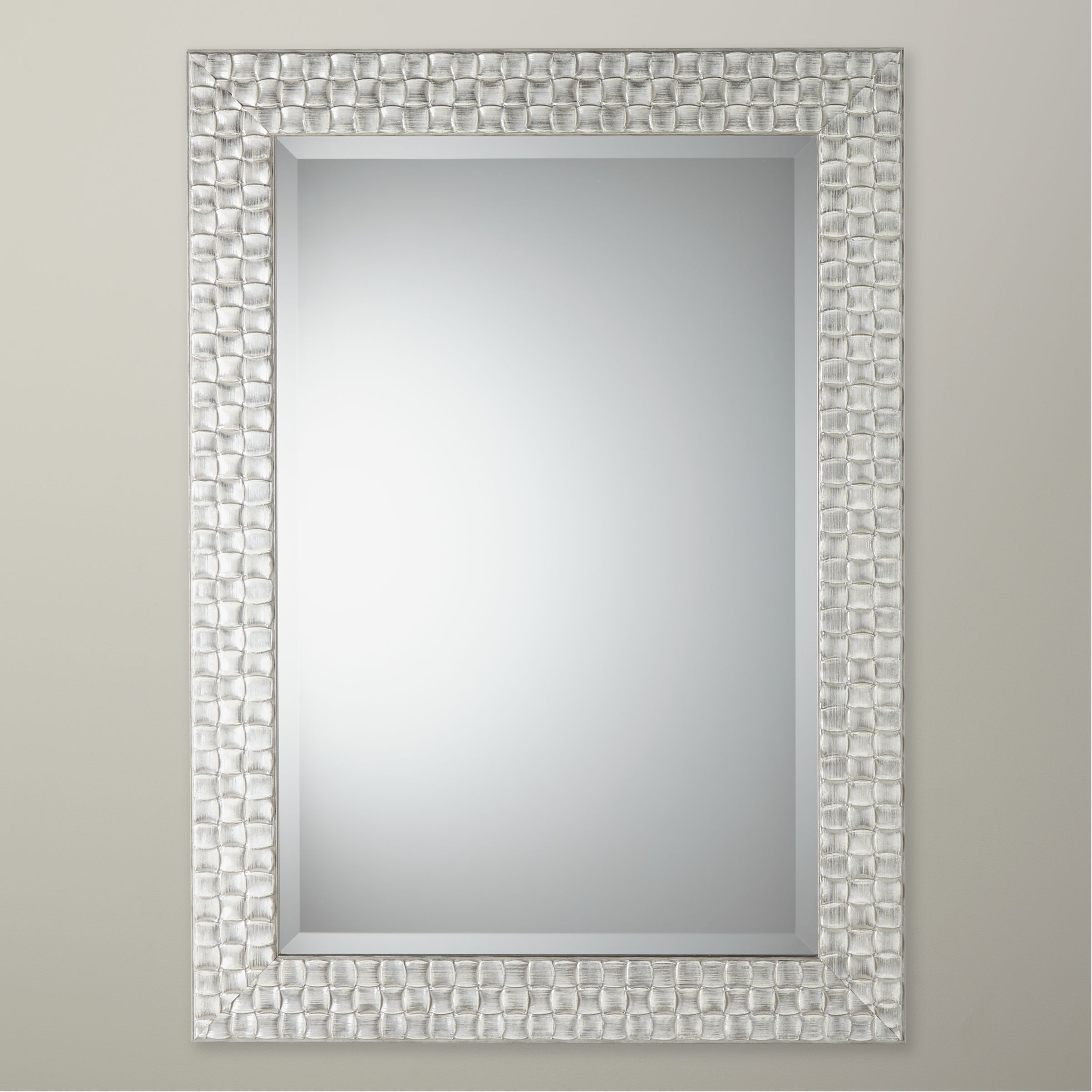 John Lewis Plain Rectangular Bevelled Edge Bathroom Mirror H45 x W30cm A 