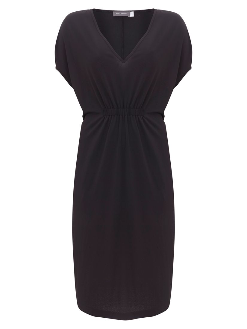 Mint Velvet Cocoon Jersey Dress, Black, 10