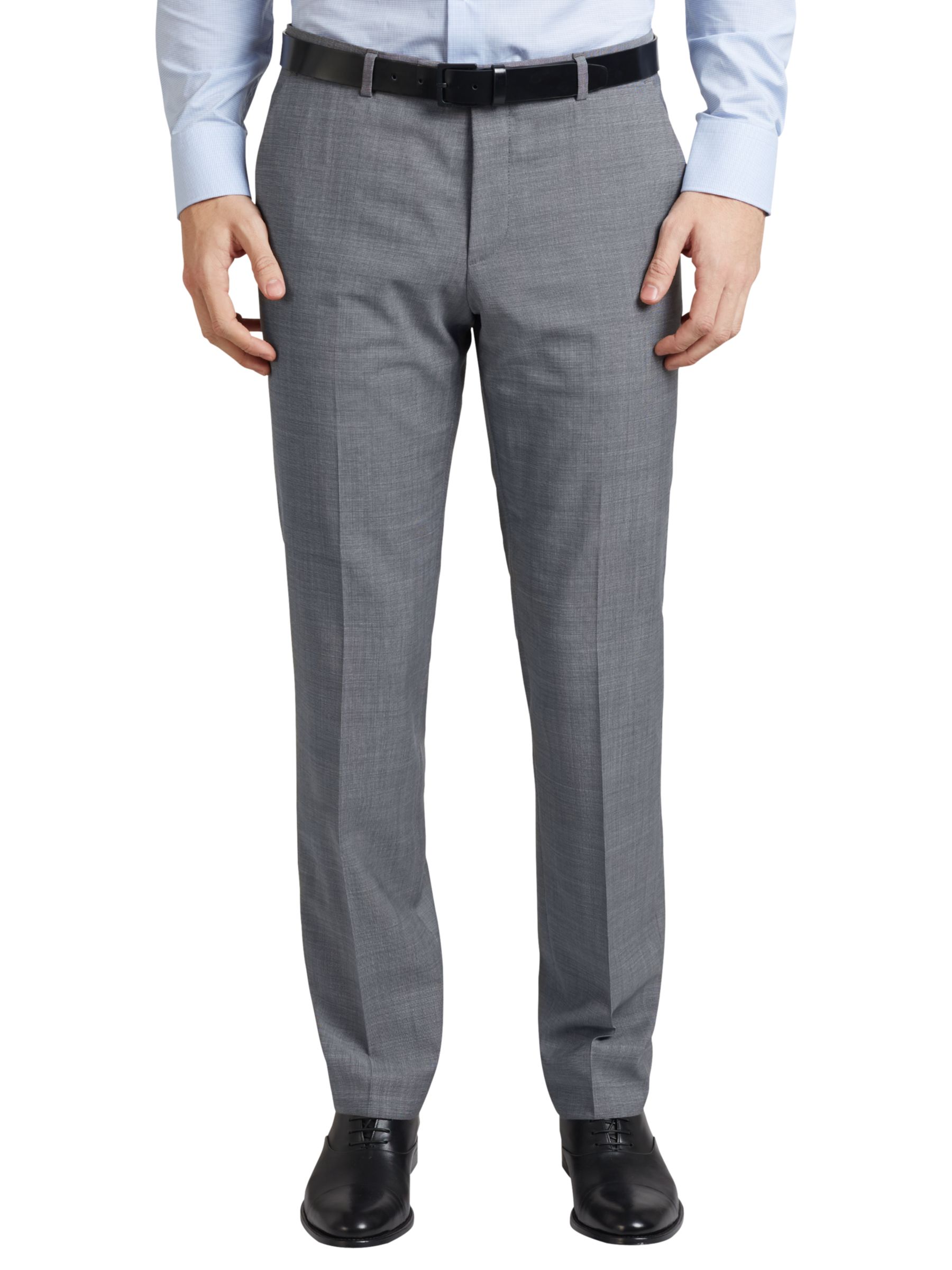 HUGO by Hugo Boss C-Jeffery Textured Wool Regular Fit Suit Trousers, Grey