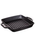 STAUB Cast Iron Double Handle Grill Pan, Black