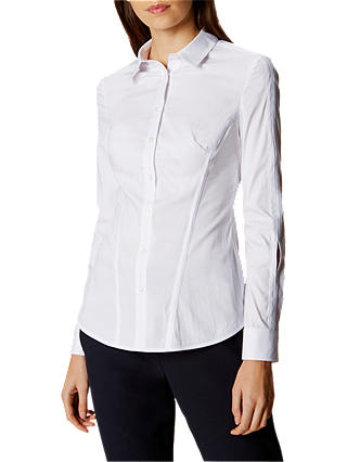 Karen Millen Split Sleeve Tailored Shirt, White