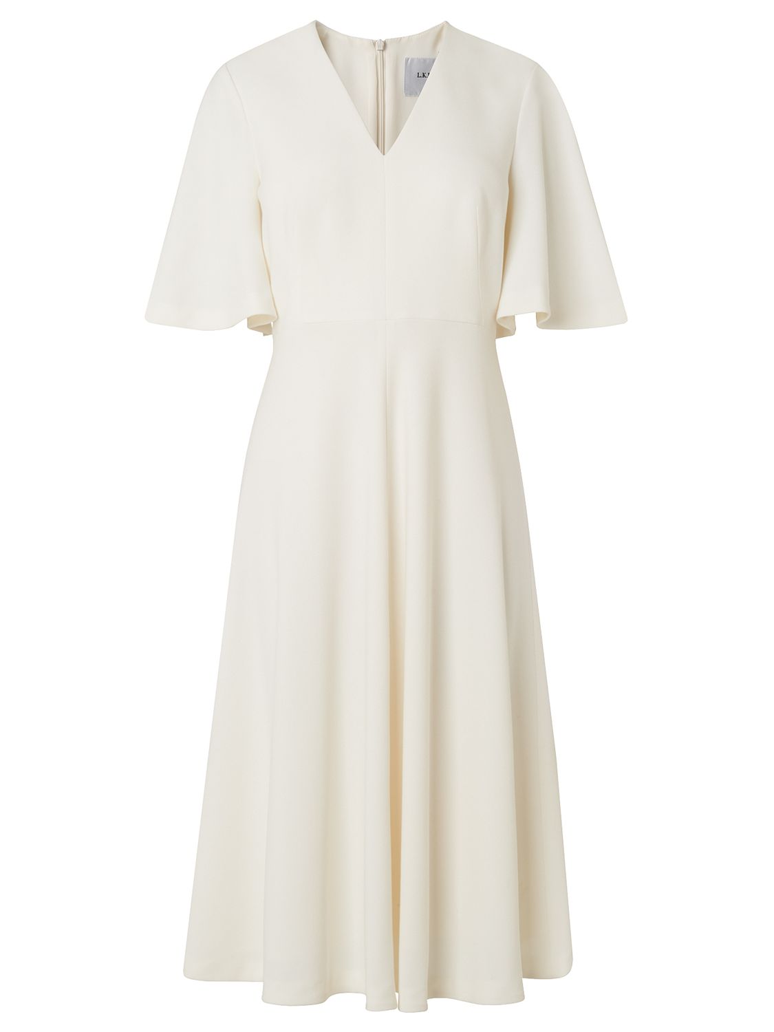L.K. Bennett Rosie Fit And Flare Dress, Cream at John Lewis & Partners