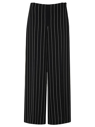 L.K. Bennett Caralyn Wide Stripe Trousers, Black
