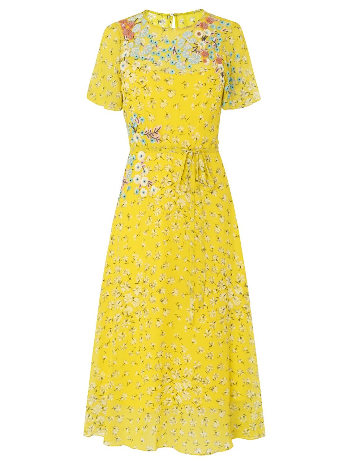 L K Bennett Lela Silk Dress Yellow At John Lewis Partners