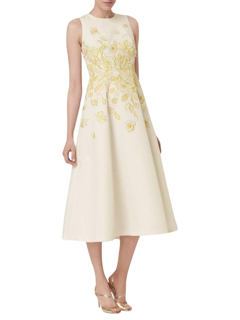 L.K. Bennett Corin Embroidered Dress, Cream